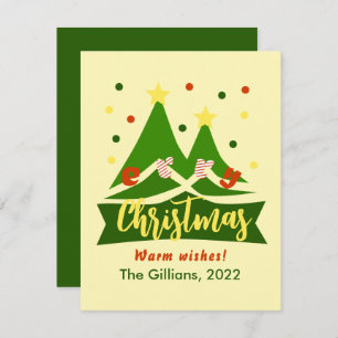 Merry christmas cute holiday tree 