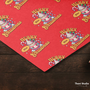 Merry Christmas Cute Hot Chocolate Mug Family Tissue Paper