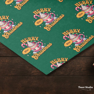 Merry Christmas Cute Hot Chocolate Mug Family Tissue Paper