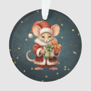 Merry Christmas Cute Mouse Ornament