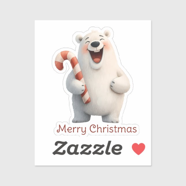Merry Christmas Cute Polar Bear Design (Sheet)