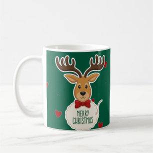 Merry Christmas Cute Reindeer Coffee Mug" Mug