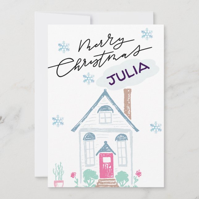 merry christmas cute rustis funny card  (Front)