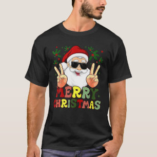 Merry Christmas Cute Santa Claus Retro Groovy Gift T-Shirt