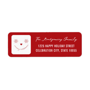 Merry Christmas Cute Smiley Face Holiday Address