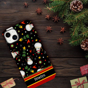 Merry Christmas Cute Snowman Inspirivity Name Case-Mate iPhone 14 Plus Case