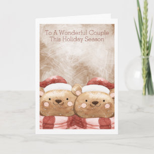 Merry Christmas Cute Teddy Bear Santa Personalized Card