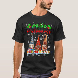 Merry Christmas Cute Three Gnomes ASL Sign Languag T-Shirt