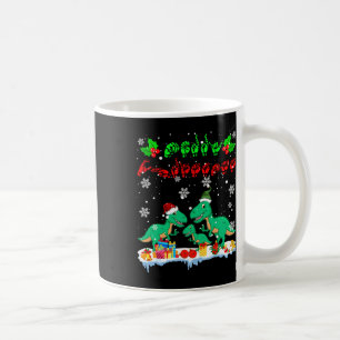 Merry Christmas Cute Xmas T-rex Asl Sign Language  Coffee Mug