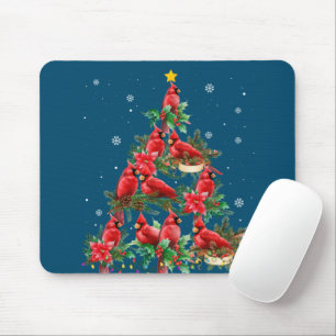 Merry Christmas Cutest Cardinal Bird Lovers Xmas Mouse Pad
