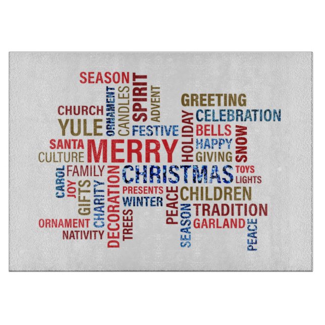 Merry Christmas Cutting Board (Front)