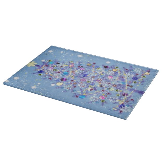 Merry Christmas Cutting Board Christmas Tree (Corner)