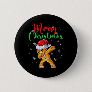 Merry Christmas Dab Gingerbread Xmas Christmas Coo 2 Inch Round Button