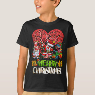 Merry Christmas dabbing santa Gnomes Dino Christma T-Shirt