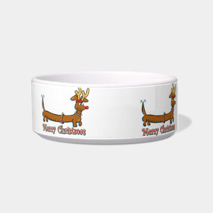 Merry Christmas Dachshund Bowl