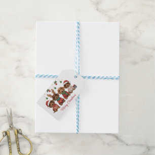 Merry Christmas Dachshunds Gift Tags