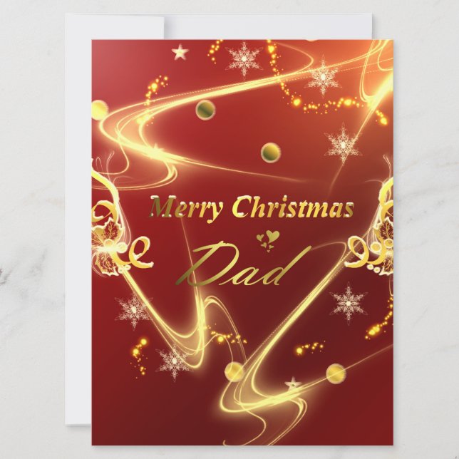 merry christmas dad holiday card (Front)