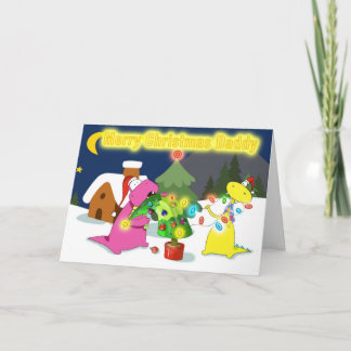 merry christmas daddy holiday card