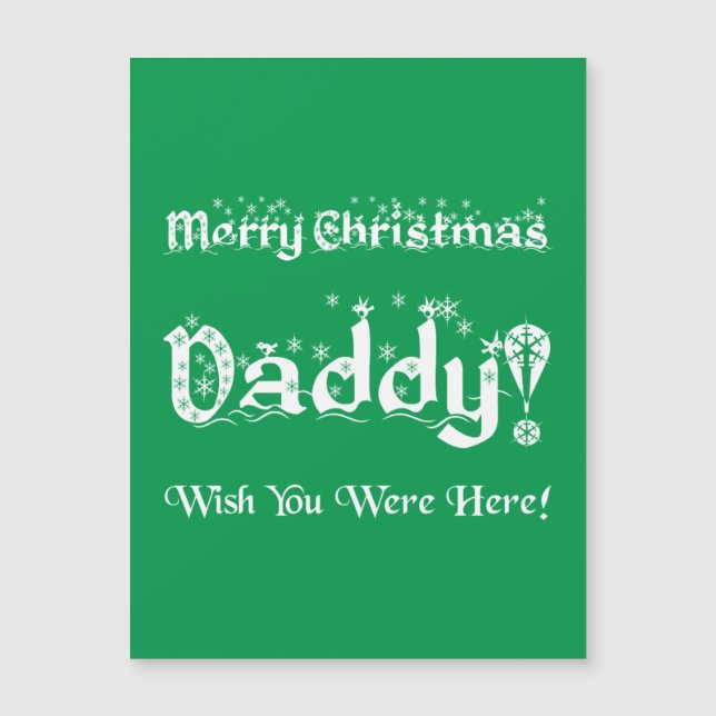 Merry Christmas Daddy! Wish You Were Here! (Front)