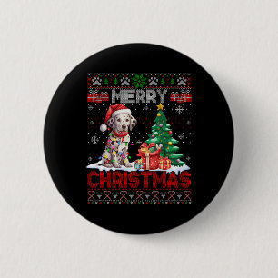 Merry Christmas Dalmatian Dog Lover Family Ugly Xm 2 Inch Round Button