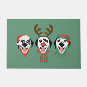 Merry Christmas Dalmatian Dogs Doormat