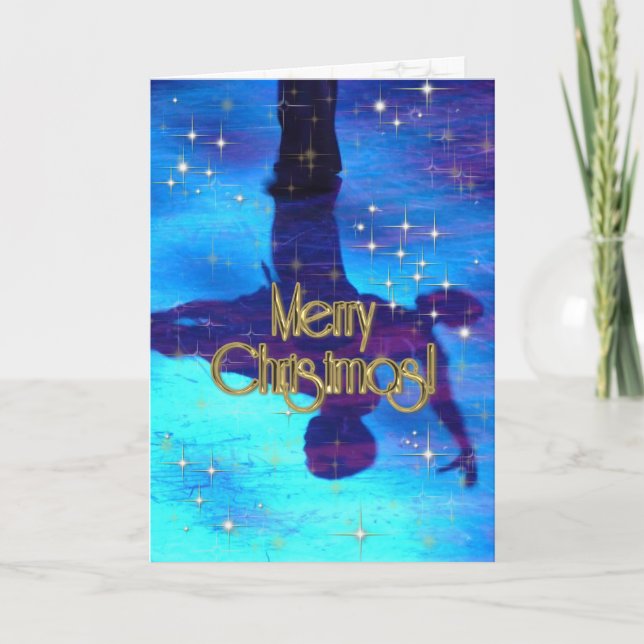 Merry Christmas Dancers PERSONALIZED Holiday Card (Front)