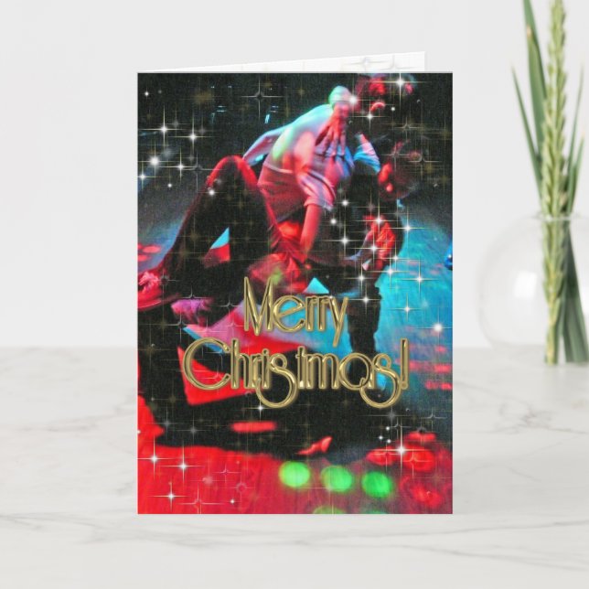 Merry Christmas Dancers PERSONALIZED Holiday Card (Front)