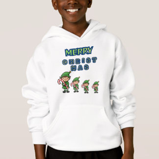 Merry Christmas Dancing Elves Hoodie 
