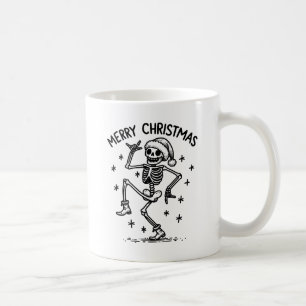 Merry Christmas Dancing Skeleton Coffee Mug