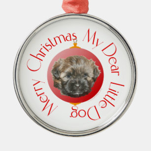 Merry Christmas Dear Little Rescued Dog Metal Ornament