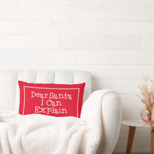 Merry Christmas Dear Santa I Can Explain Lumbar Pillow