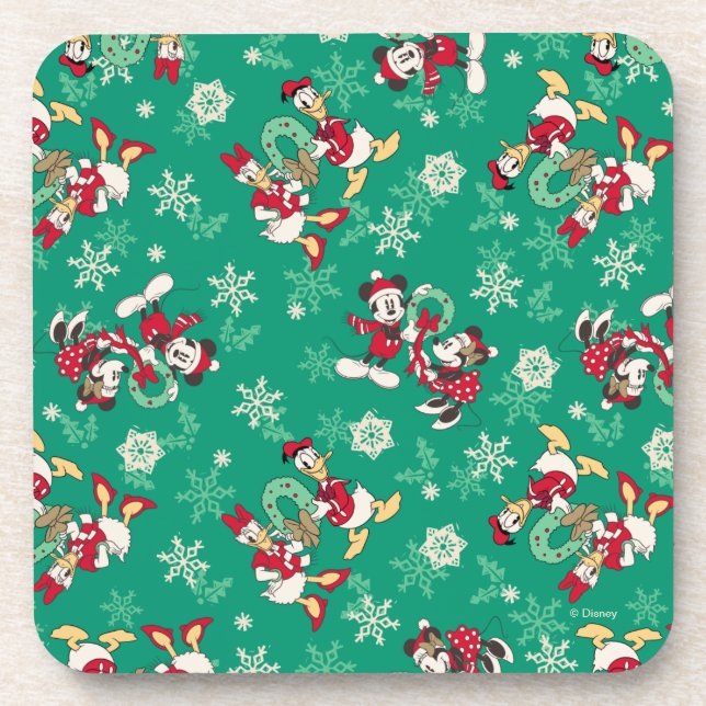 Merry Christmas | Deck the Halls Mickey & Donald Coaster (Front)