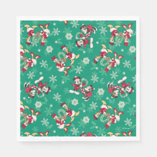 Merry Christmas Deck the Halls Mickey & Donald Napkin