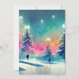 Merry Christmas decorated Christmas tree card card
