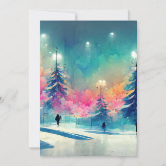 Merry Christmas decorated Christmas tree card card