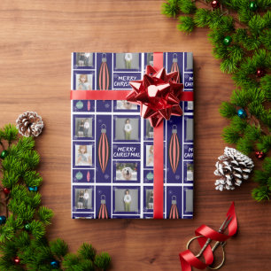 Merry Christmas decoration 4 custom photo  Wrapping Paper