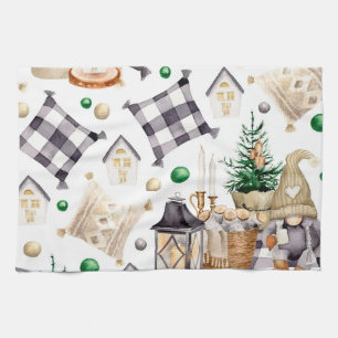 Merry Christmas Decoration Gnome Kitchen Towel