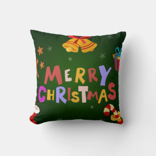Merry Christmas Decorative Decor Throw Pillow