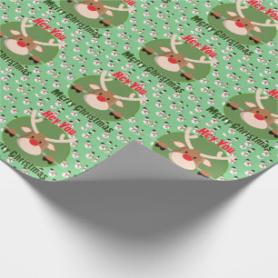 Merry Christmas Deer and snowman Wrapping Paper