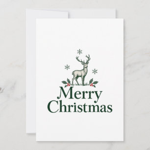 Merry Christmas Deer Holiday Card