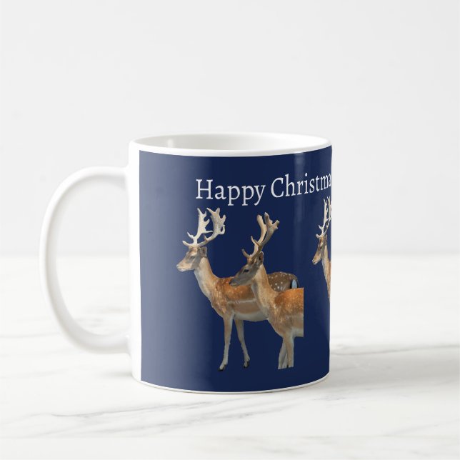 Merry Christmas Deer Mug  (Left)