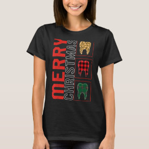Merry Christmas Dental Hygiene Dentist Tooth Docto T-Shirt