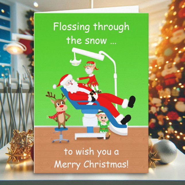 Merry Christmas Dentist Santa Card (Creator Uploaded)