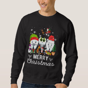 Merry Christmas Dentist Teeth Santa Dental Elf Sno Sweatshirt