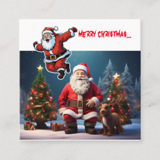 merry christmas Design and painting  Calling Card