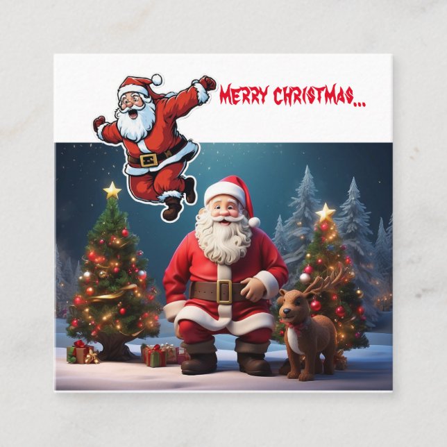 merry christmas Design and painting  Calling Card (Front)