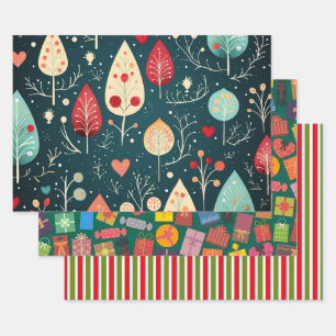 Merry Christmas design pattern Wrapping Paper Sheet