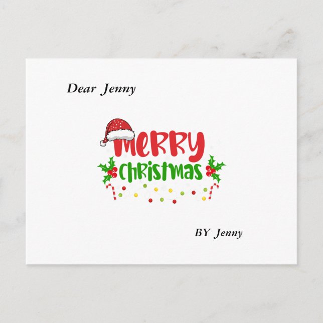 Merry Christmas: Design to create a festive atmosp Postcard (Front)