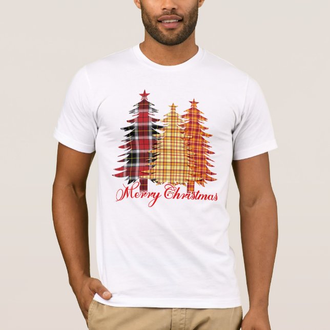 Merry Christmas design with seamless patterns T-Shirt (Front)