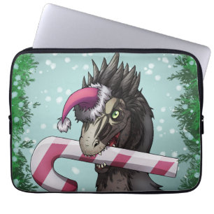 Merry Christmas Dinosaur  Laptop Sleeve